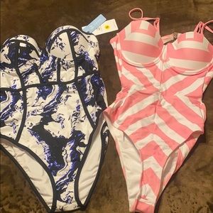 2 new stylish one piece suits small